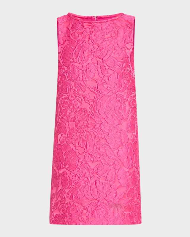 Belle Sleeveless Floral Jacquard Mini Dress